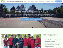 Tablet Screenshot of erinmillstennis.ca